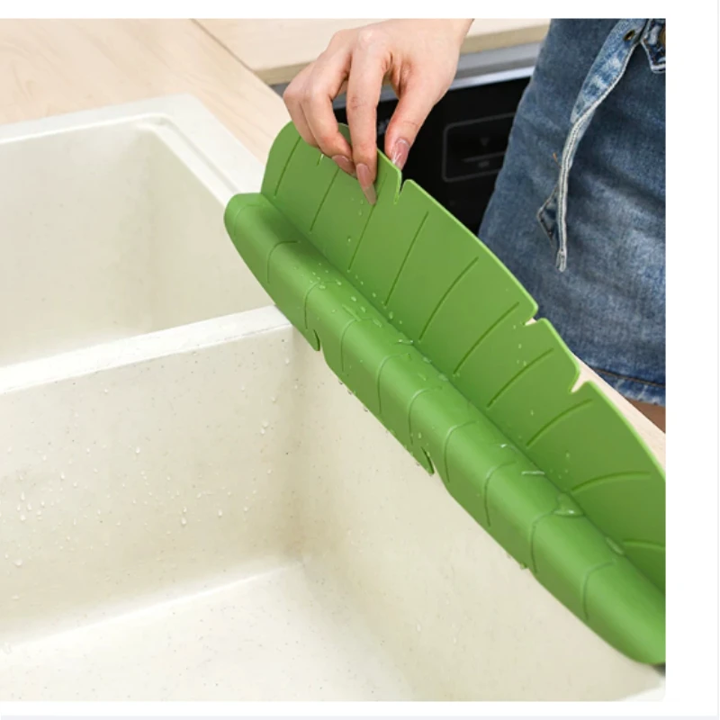 Suitable for Sink Baffle, Kitchen Sink, Suction Cup Washbasin, and Raised Countertop Waterproof Strip
