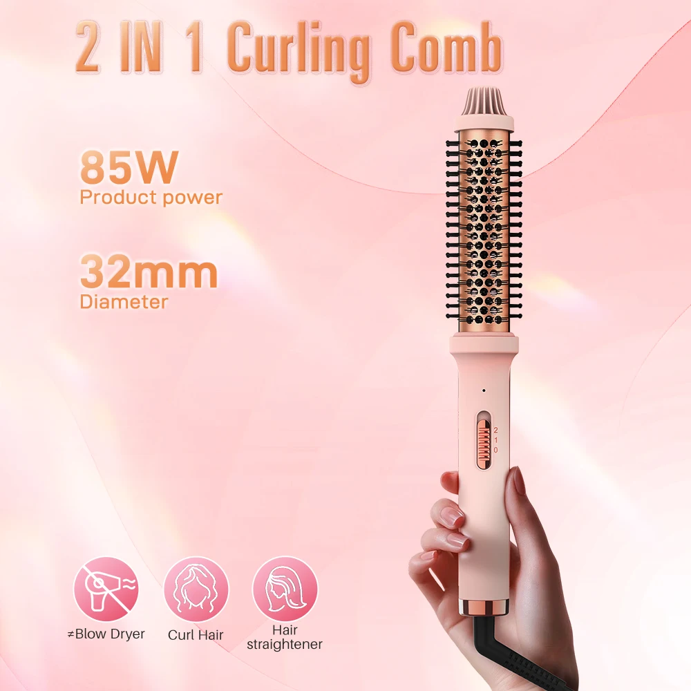 

32mm Curling Iron, Dual PTC Heating, Faster Heating Speed, New Curling Wand With 2 Heat Settings, No Hot Air Function