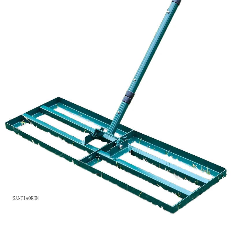 

2025Stainless Steel Flat Rake Manual Lawn Aerator and Deciduous Grass Rake for Garden Leveling and Agricultural Use