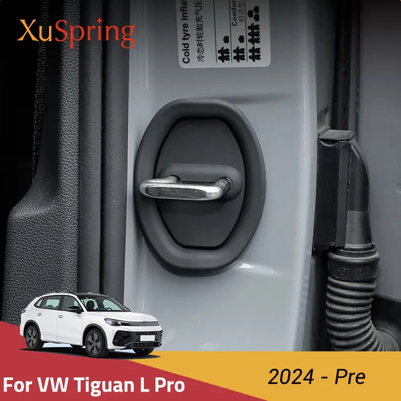 Car silicone door lock cover caps case protective Accesorios  For VW Tiguan L pro 2024-Pre