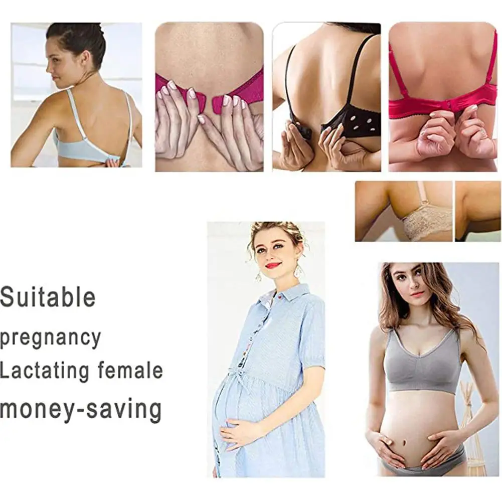 Bra Extension Strap Extenders for Women Adjustable Belt Buckle Nylon Elastic Bra Extension Strap Hook Clip Extenders