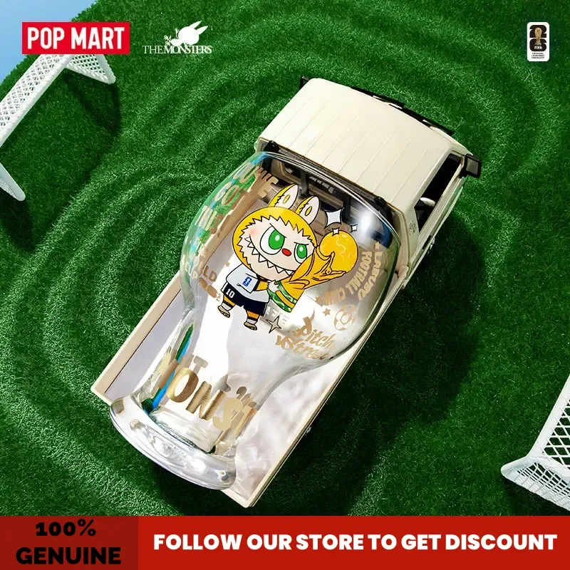 

Hot Genuine Popmart The Monsters Fifa Series Glass Cup Blind Box Collectible Cute Labubu Football Decorations Mystery Gift