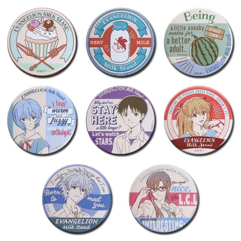 

EVA Badge Ikari Shinji Asuka Langley Soryu Anime Peripheral Cute Creativity Exquisite Versatile Brooch Schoolbag Ornament Gifts