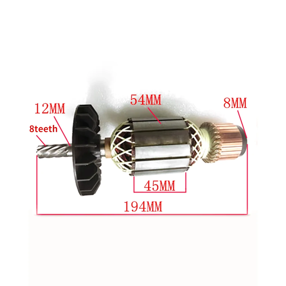 

AC220-240V Rotor for Bosch Profile Cutter GCO2000 TCO2000 Abrasive Wheel Steel Machine Armature Rotor Anchor Replacement