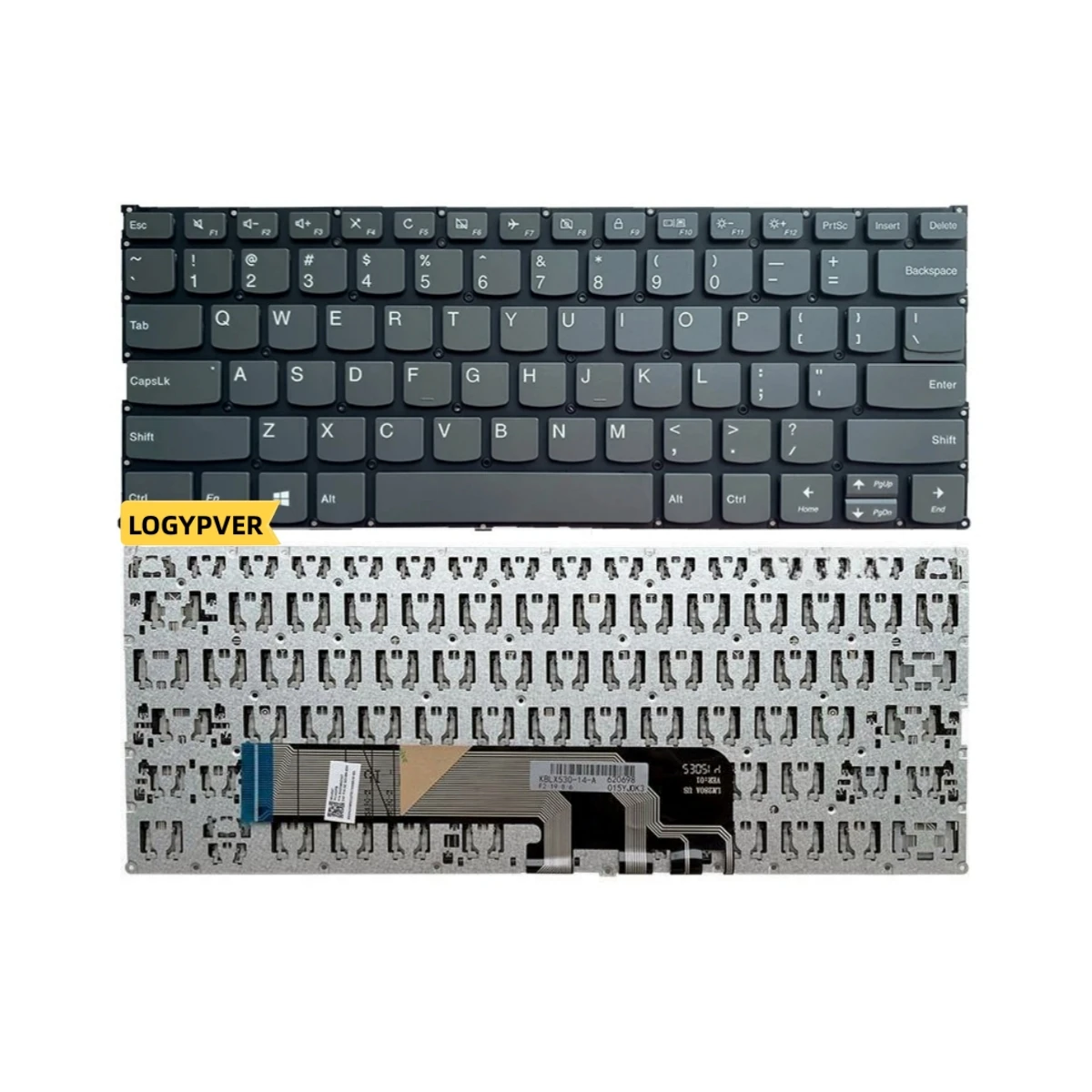 US Keyboard for Lenovo ThinkBook 13s-IWL 13s-IML 14s-IWL 14-IML 14-IIL 330-11IGM Laptop With Backlit  English Grey