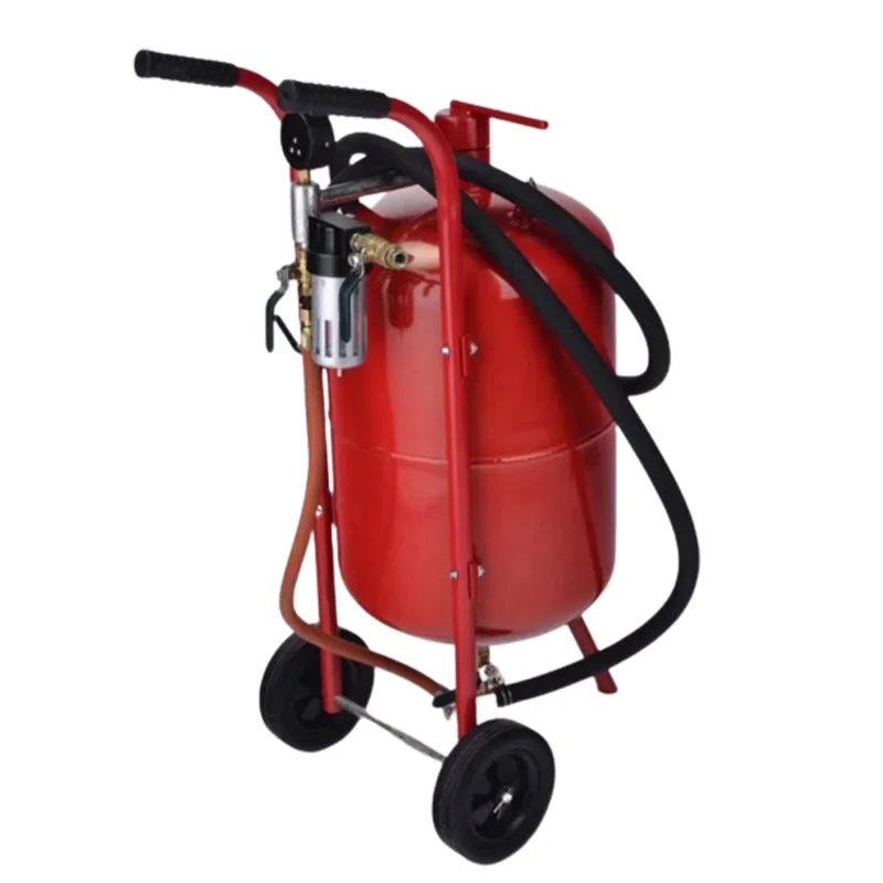 20Gal Sandblaster Heavy Duty Steel Abrasive Air Sand Blaster Mobile Rust Remove Surface Cleaning Recondition Machine