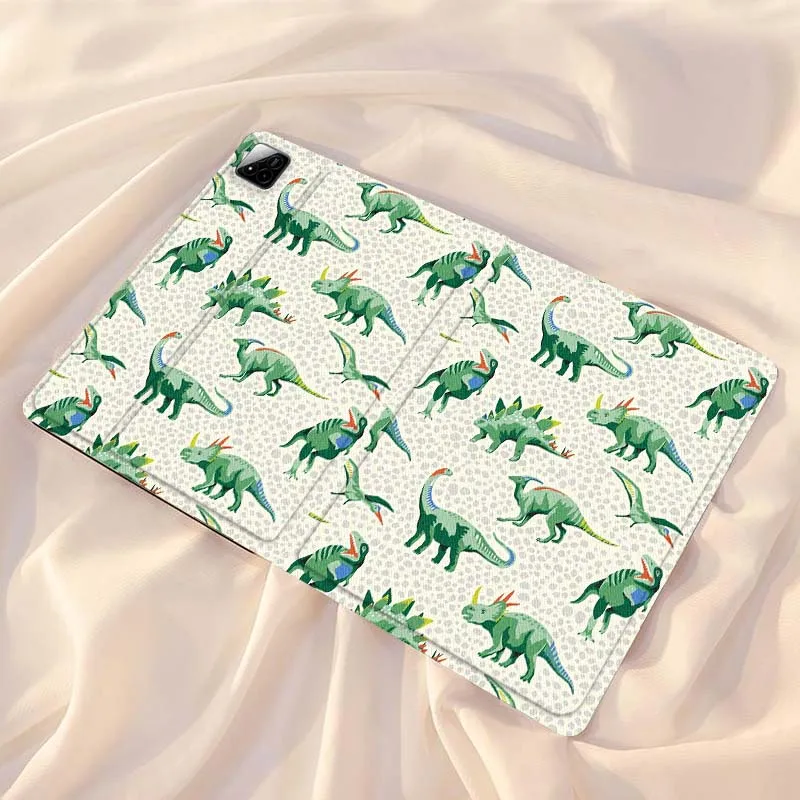 

Cartoon Dino Heart Pattern For Xiaomi Redmi Mi Pad 4 5 6 7 8 K SE Mini Pro Plus Max 10.1 11.2 inch Tablet Case