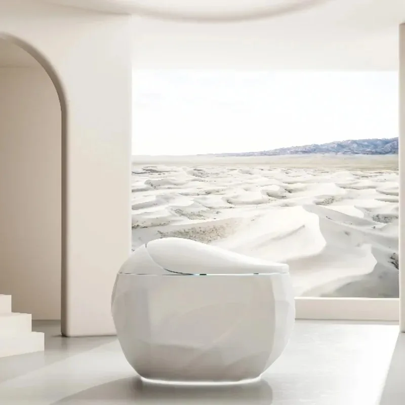 

New Design Egg Shape Texture Smart Toilet Floor Mounted Automatic Bathroom Toilet Seat