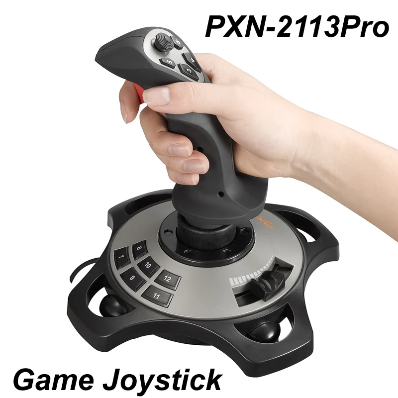 

PXN-2113 Pro Joystick Flight Simulator Gamepad Controller PC Flight Simulator Cockpit Stick for Gamer Pilot fly a plane/aircraft