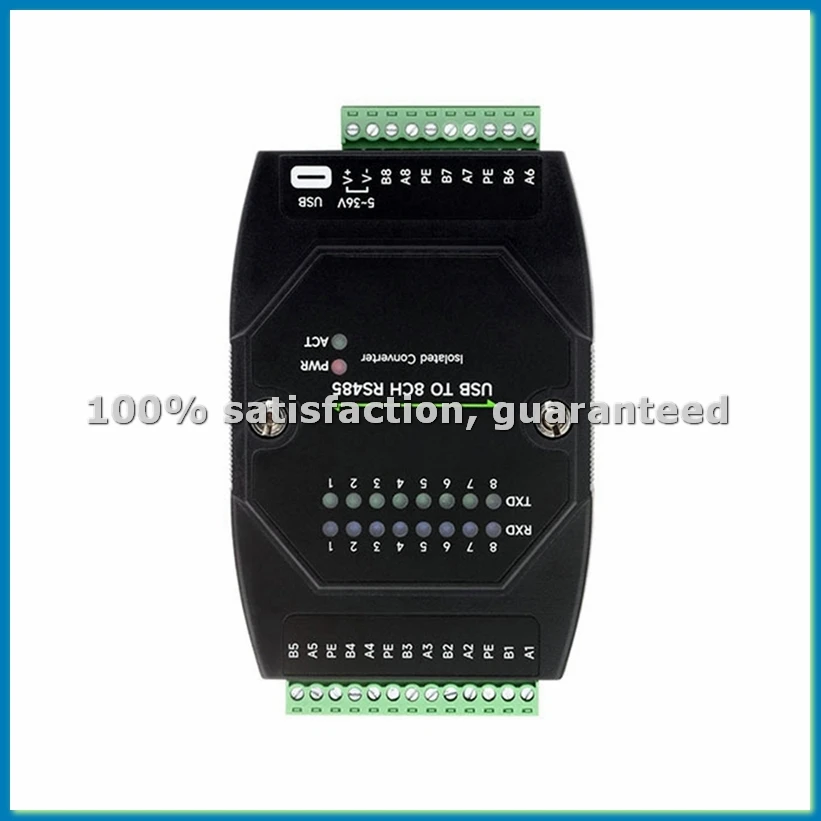 

Промышленный USB-преобразователь в 8-канальный изолированный преобразователь RS485, модуль последовательного преобразователя связи RS485 с изоляцией сигнала-A25R