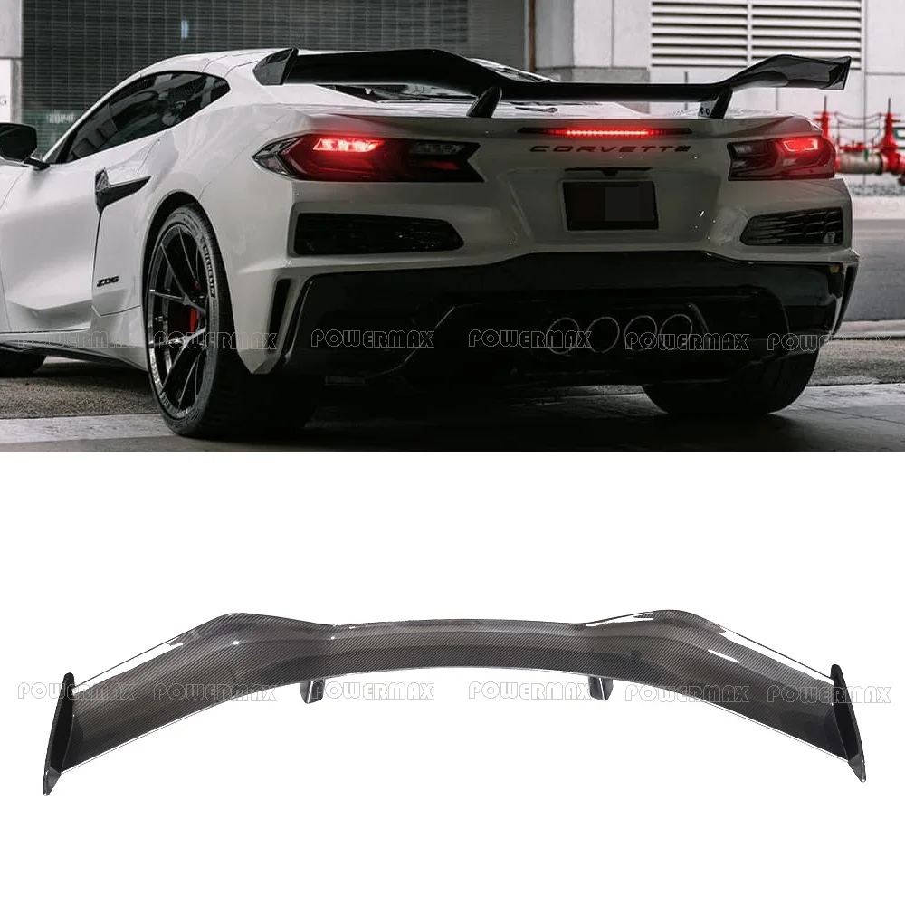 Wholesale Wet Carbon Fiber Rear Trunk Wing for Chevrolet Corvette C8 Z06 Carbon Fiber Wing