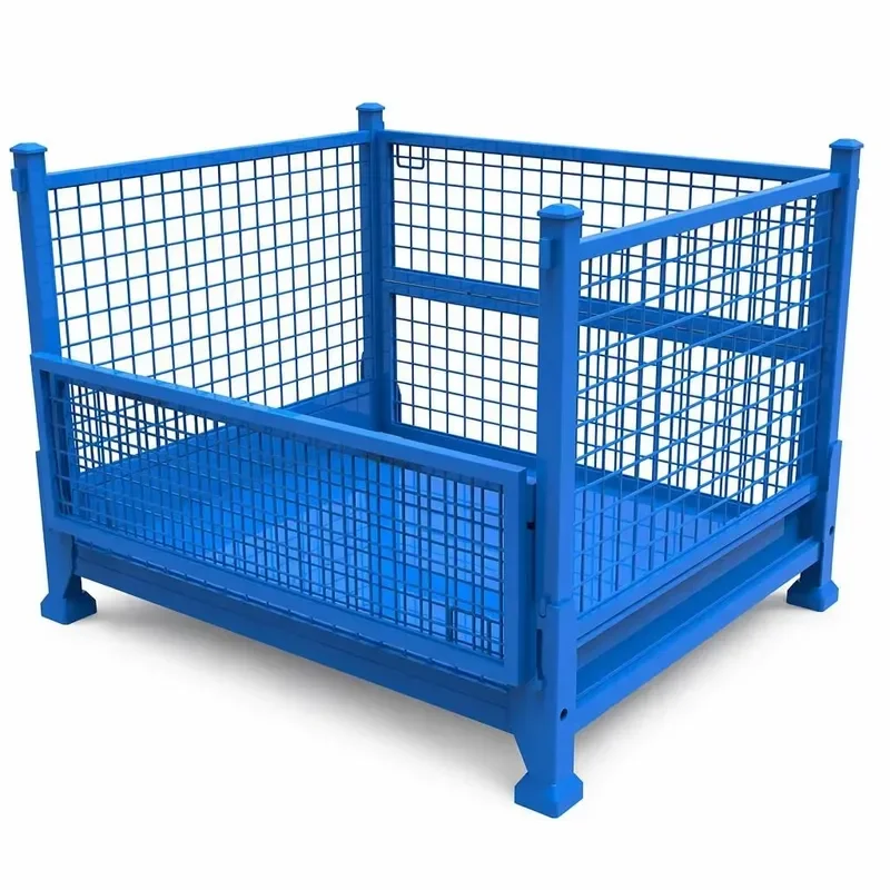 for Heavy Duty Foldable Steel Mesh Storage  Q235 Wire Frame Structure 1500KG Load Bearing Capacity Industrial Warehouse