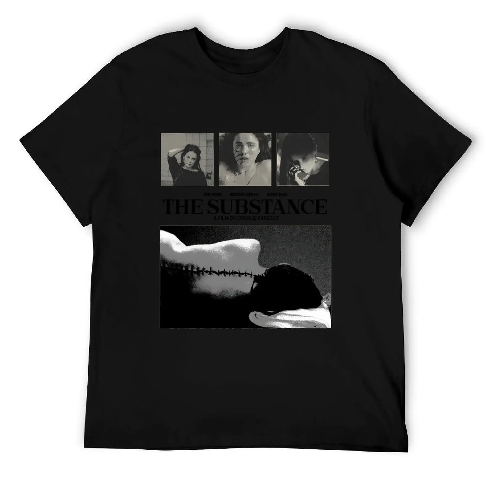 

Retro Black The Substance T-Shirt man t shirts high quality luxury brand funny t shirts dark humor man t shirt cotton T-Shirt