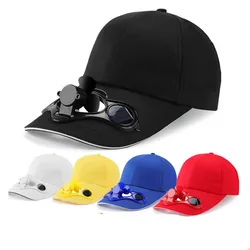 Novelty Fan Cooling Baseball Hat Solar Outdoor Sport Cap Summer Camping Hiking Travel Hat For Women Men