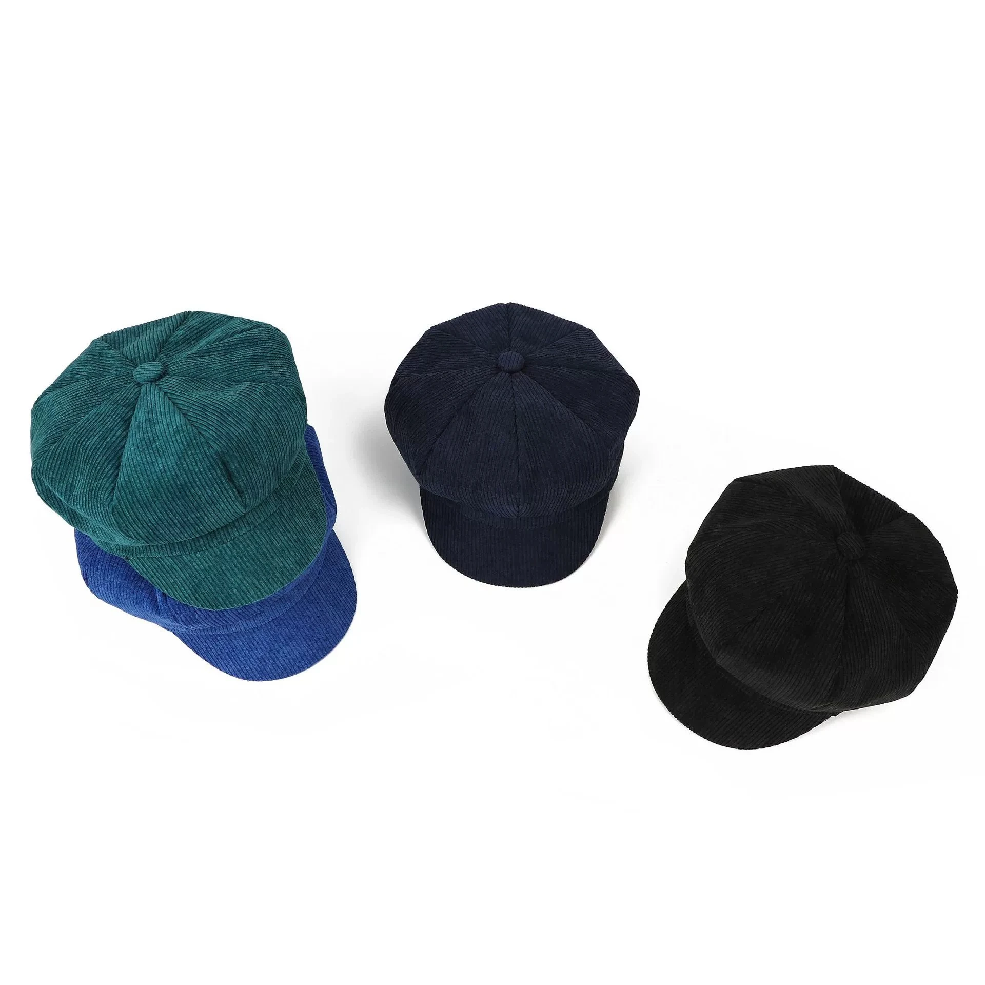 سروال قصير مثمن موزع الصحف قبعة البريطانية قبعات البيريه للنساء خمر بلون قابل للتعديل قبعة مثمنة السيدات