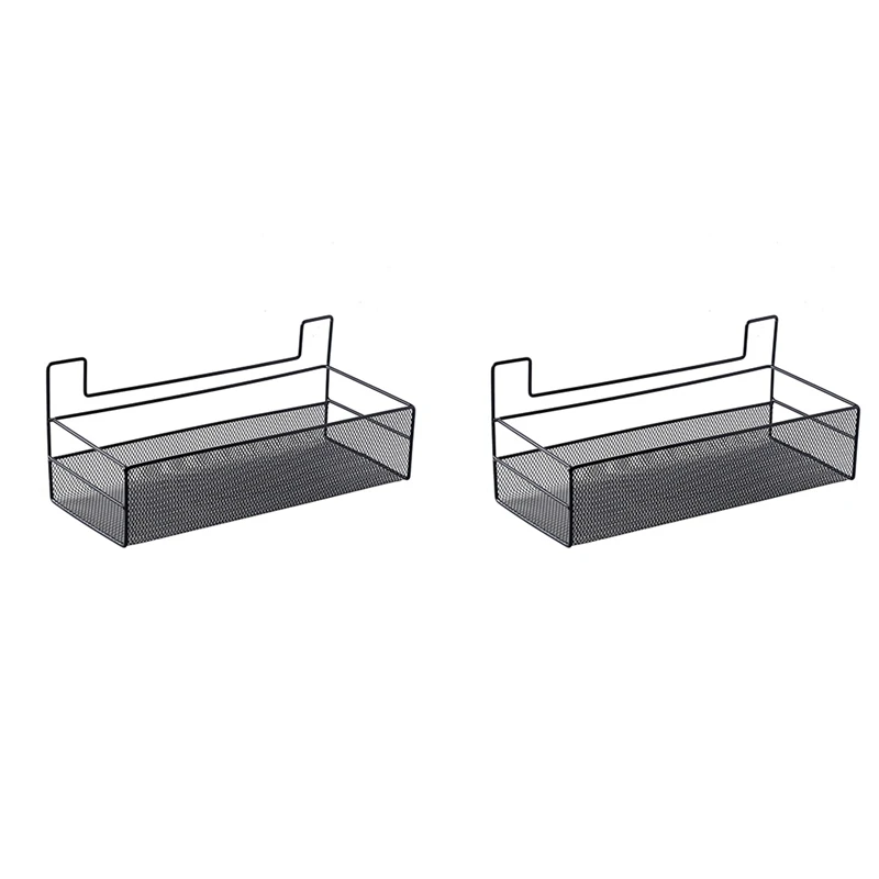 

2Pcs Toilet Iron Rack Wall Hanging Bathroom Shower Rack Bathroom Kitchen Storage Rack Free Punching