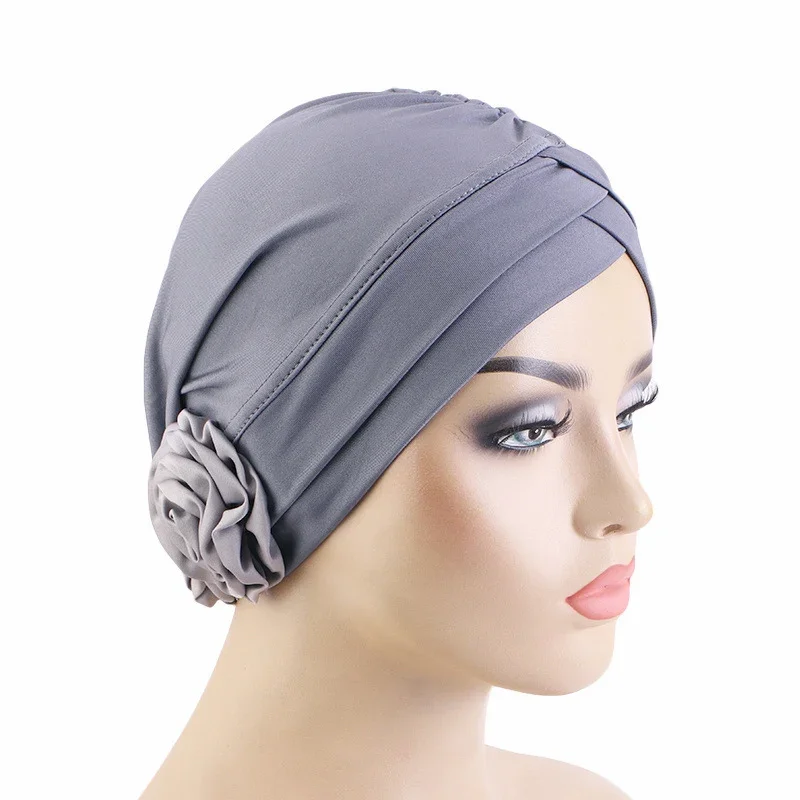 

Женский хиджаб, элегантный тюрбан, шапка с большим цветком, шарф на голову, женская повязка на голову, шарф-хиджаб, женский мусульманский хиджаб, шарф, кепка