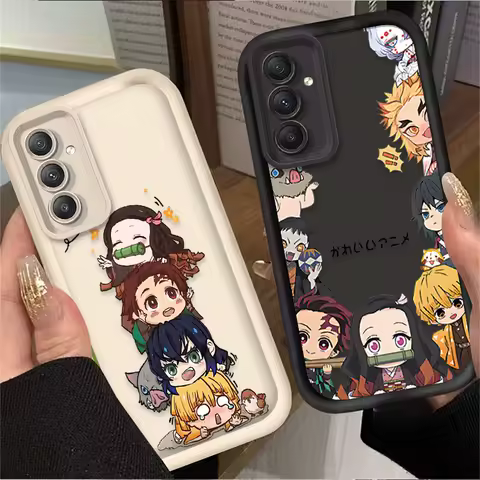 Cartoon Demon Slayer Matte Case For Samsung Galaxy A54 A05 A05S A34 A24 A14 A53 A33 A23 A13 A52 A52S A32 A22 A12 A71 A51 A31 A50