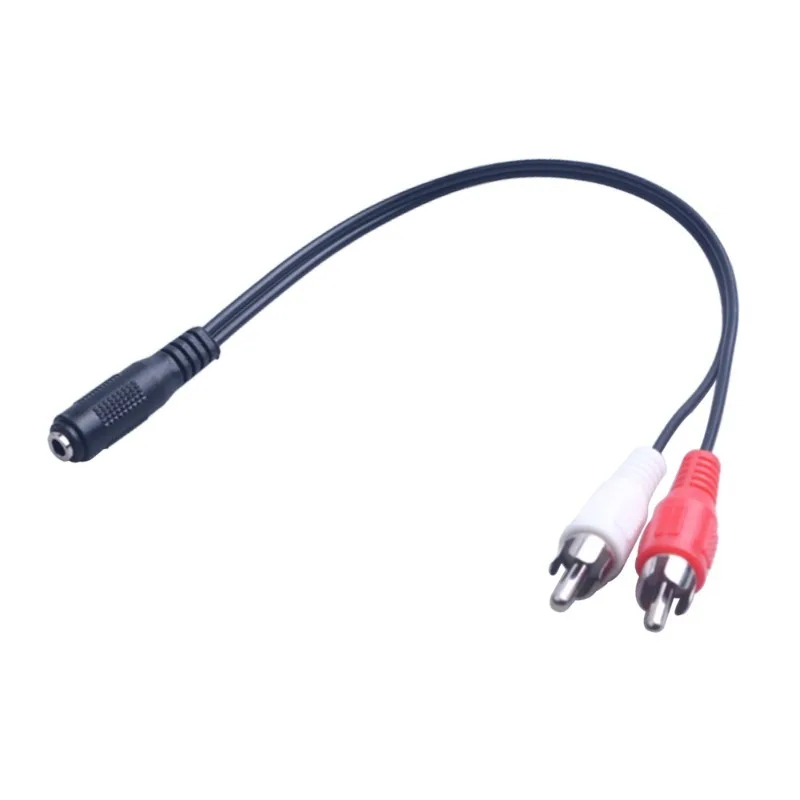 RCA Cable 3.5mm Jack to 2RCA Female to Male Stereo Audio Cable Socket Headphone 3.5 AUX Y Adapter for DVD Amplifiers