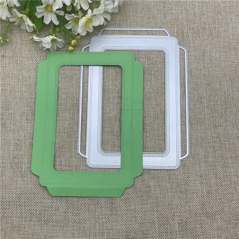 3D kwadratowy album fotograficzny ramka koronkowe wykrojniki do metalu szablony dla DIY Scrapbooking dekoracyjne tłoczenie szablon rzemieślniczy — zdjęcie 3
