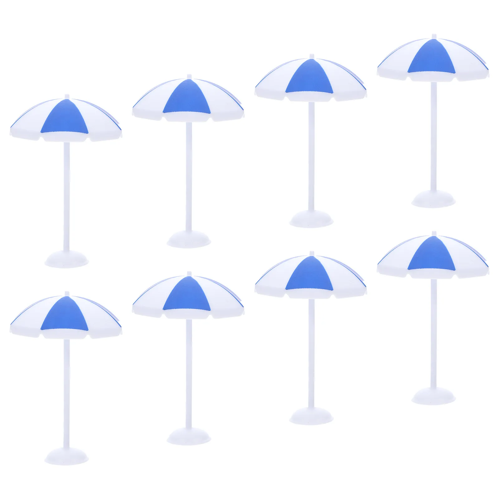 8Pcs Miniature Beach Umbrella Set for Dollhouse Miniature Scene Terrarium Aquarium Bonsai Micro Landscape DIY Craft Photography