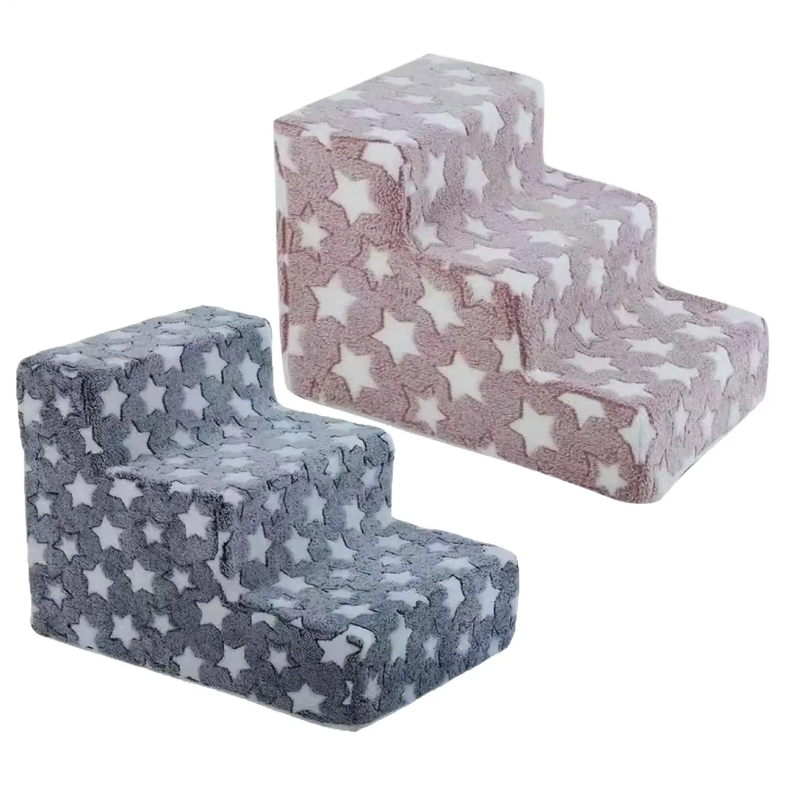 

Dog Stairs 3 Steps Non Slip Cat Stairs Ramp Non Slip Removable Cat Ladder Sofa Bed Ladde Balanced Climbing for Sofa Bedroom