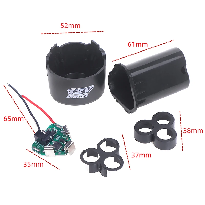 Imagem -06 - Bms 18650 Lithium Box Circuit Pack Case Shell Mão Poder Broca Li-ion Bateria Proteção Board 3s 12v dc Ferramenta Elétrica