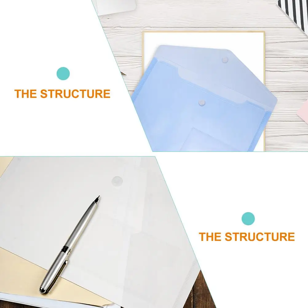 12 Pcs A5 File Bag Test Paper Document Organizer Folder Seal Storage Pp Business Student