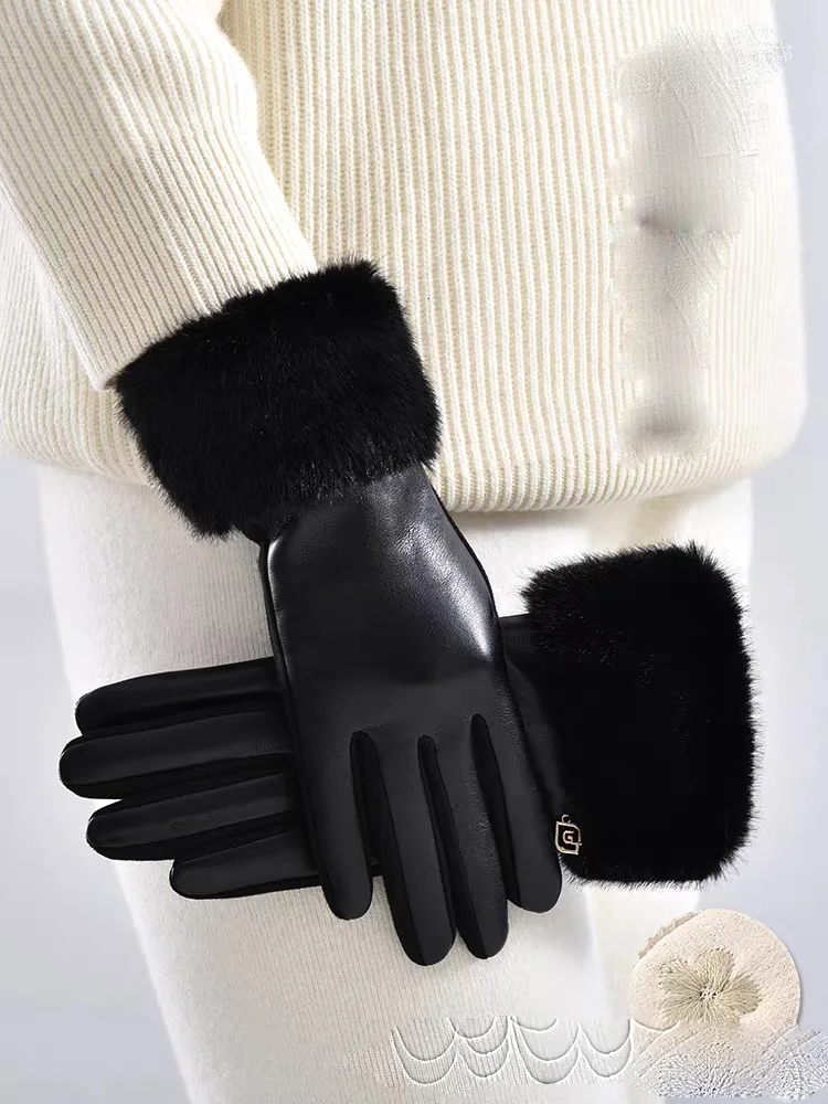 

Бархатные ветрозащитные и морозостойкие сенсорные экраны, теплые и удлиненные замшевые женские осенние и зимние перчатки