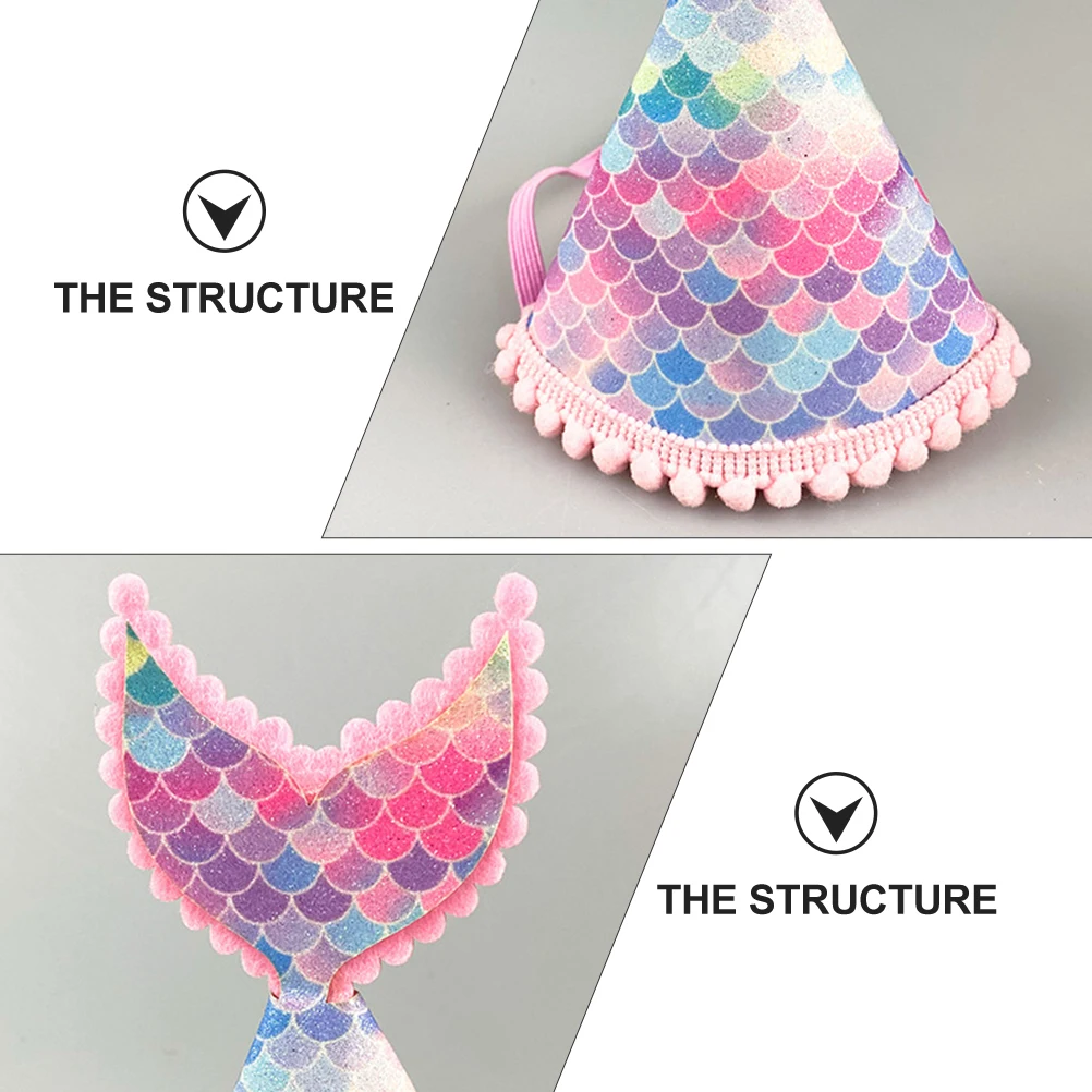 

Birthday Party Supplies Mermaid Crown Hat Surround for Headdress Hats