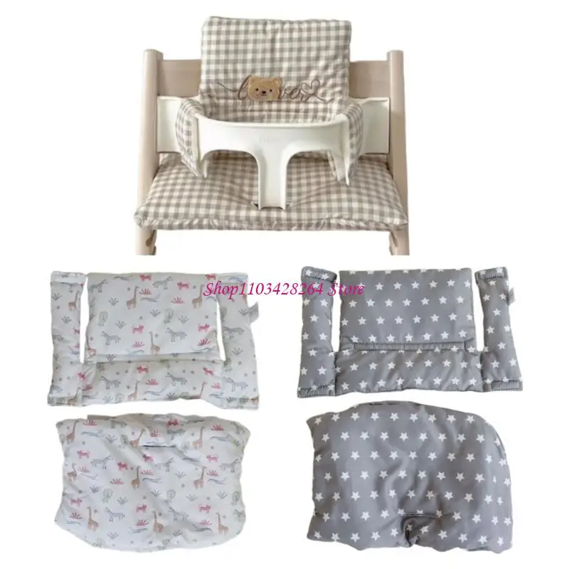 

Lovely Print Baby Chair Cushion Breathable and Stable Pad Dinning Chair Supportive Pad for Eating Feeding