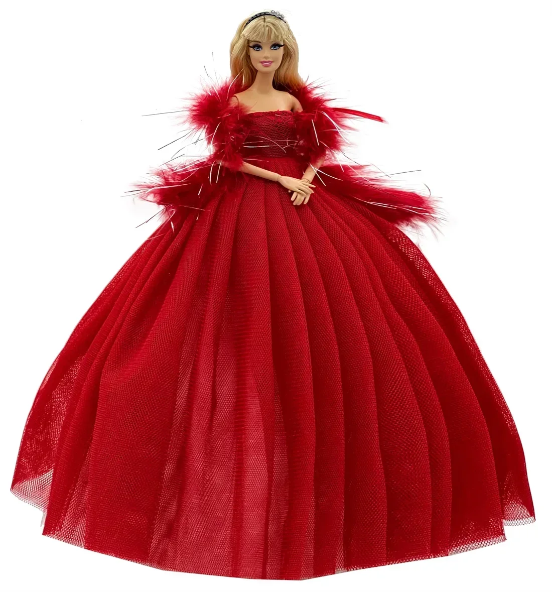 1 Set Cloth Doll Accessories Princess Dress + Shoes for 11.5 Inch 30cm Doll Kids or Birthday Gift