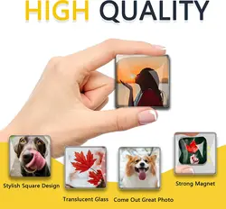Custom Fridge Magnet Personalized Photo Refrigerator Magnets Picture for Kitchen Office Whiteboard Locker Travel Gift Home Decor