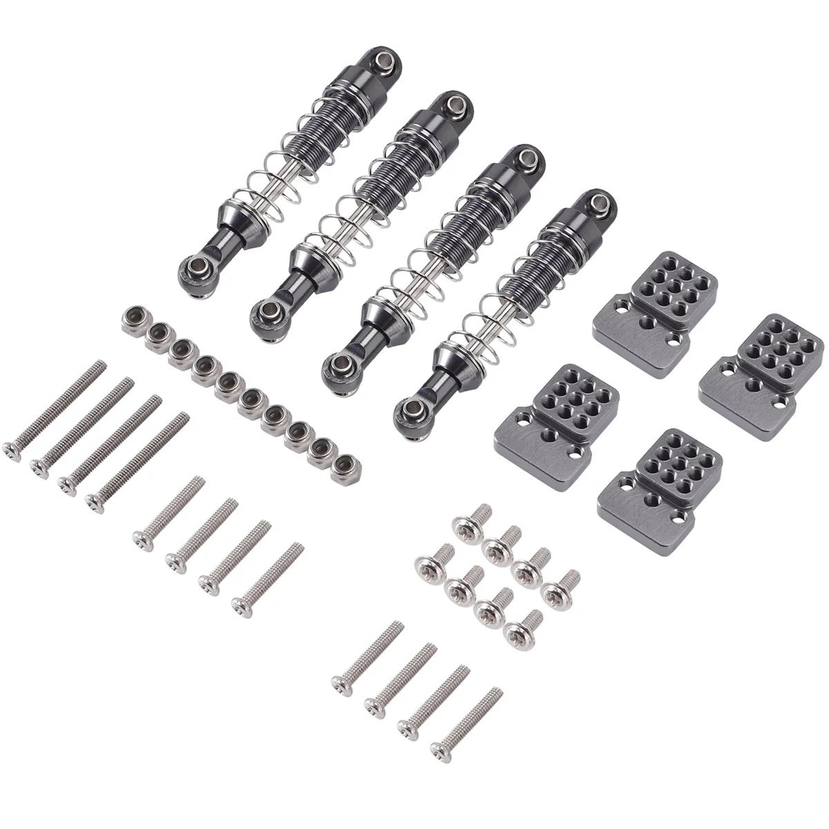 Ammortizzatore ammortizzatore in metallo da 4 pezzi con supporto per sedile Extender per MN D90 MN-90 MN99S WPL C14 C24 RC parti di aggiornamento per auto, 4