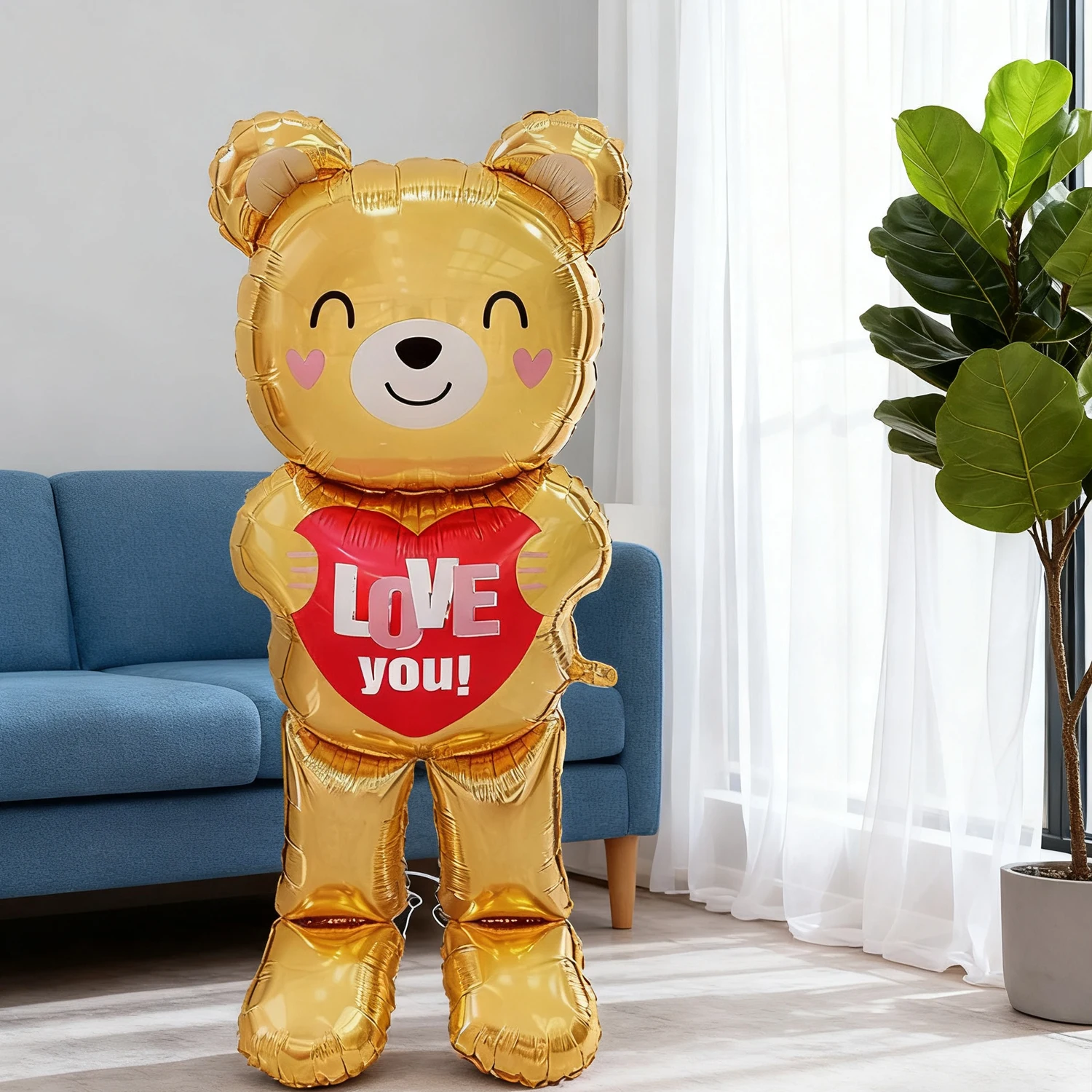 60-Zoll-Love Bear-Aluminiumfolienballon für die Geständnisdekoration zum Valentinstag, Geburtstagsballon, Weihnachtsduschdekoration – Detail 5