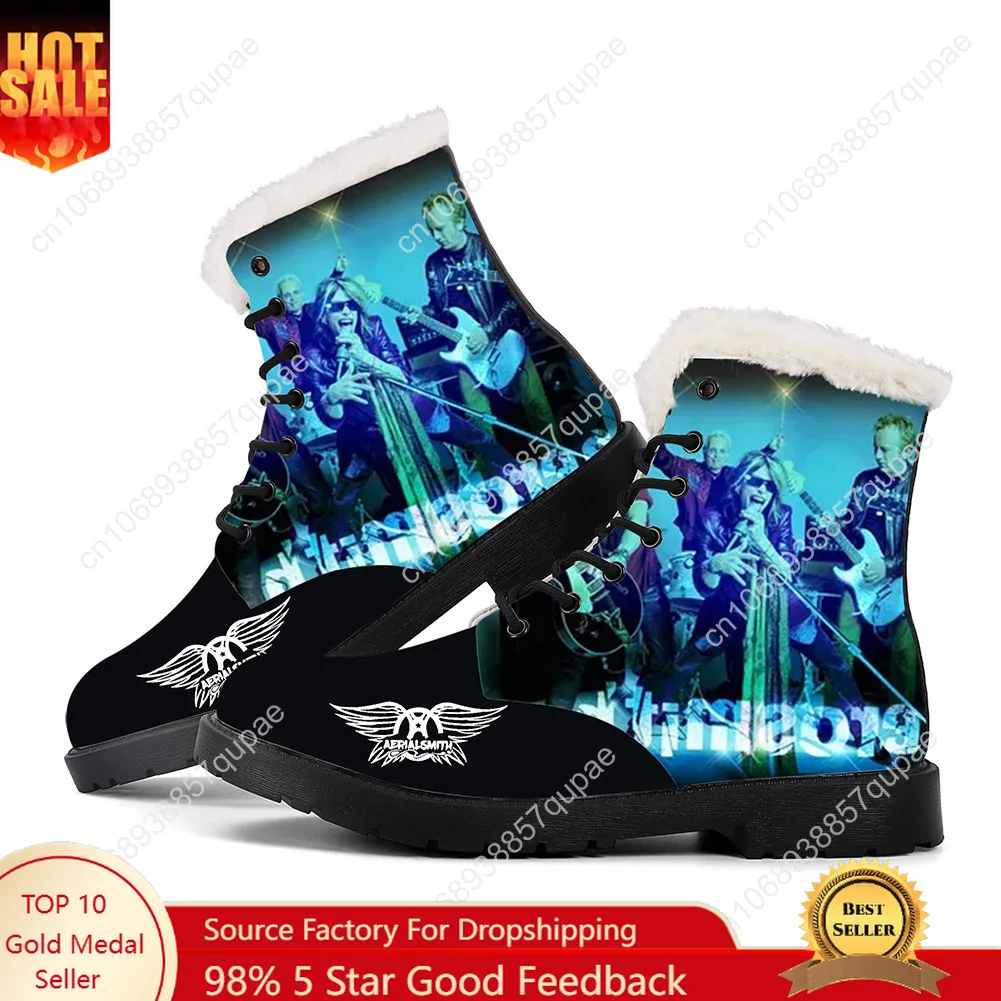

Aerosmith Rock Band Plush Boots Men Women Teenager Shoe Casual Water proof Boot Outdoor Lightweight High Quality Couple Shoe
