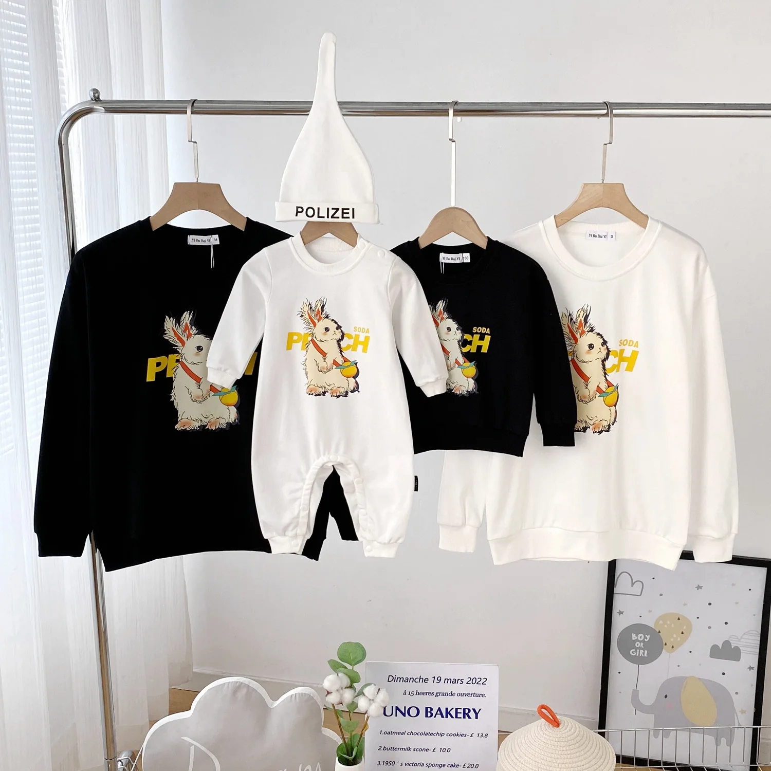 

Mother Daughter Matching Sweatshirt for The Whole Family Look Winter Autumn Father and Son Same Warm Clothes Toddler Baby Romper
