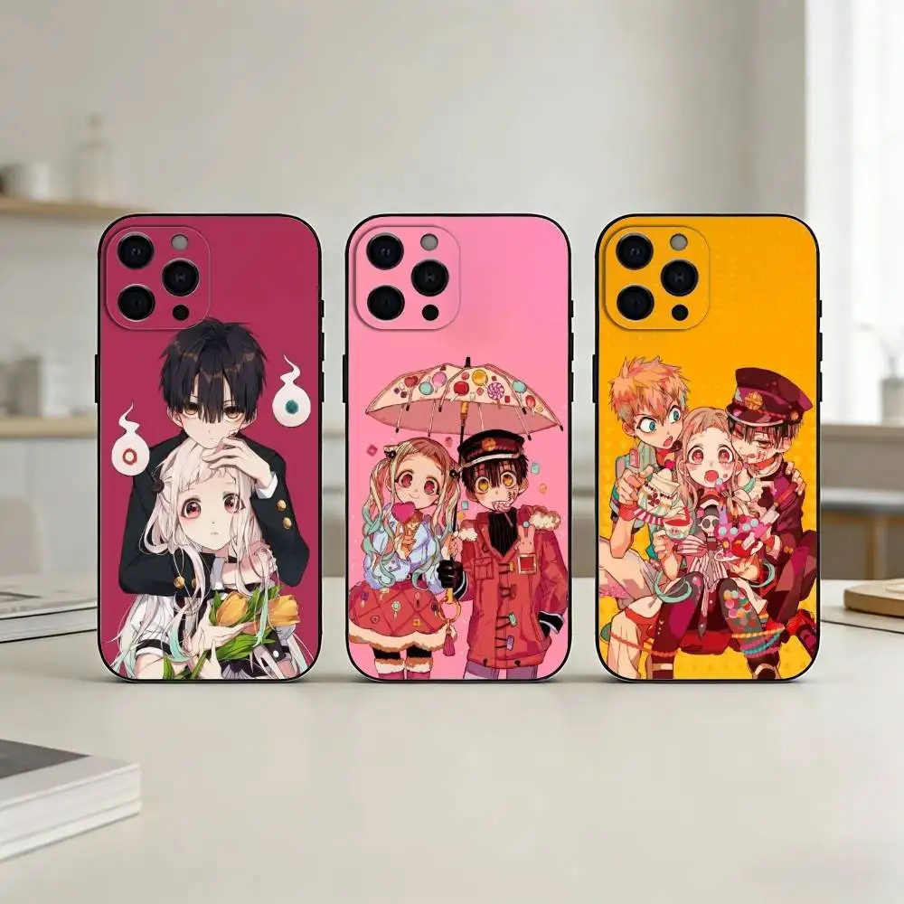 

Toilet-Bound Hanako-kun Phone Case For iPhone 17,16,15,14,13,12,11 Plus,Pro Max,SE4Soft Silicone Black Cover