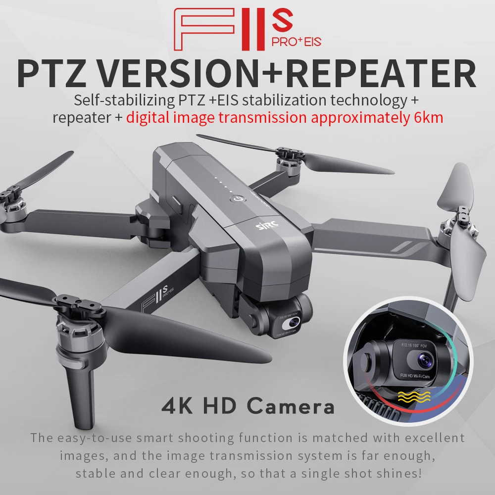 SJRC F11S 4K Pro Plus Drone With Camera WIFI GPS EIS 2-Axis Anti-Shake Gimbal FPV Brushless Quadcopter Professional RC Dron Heli - Image 2