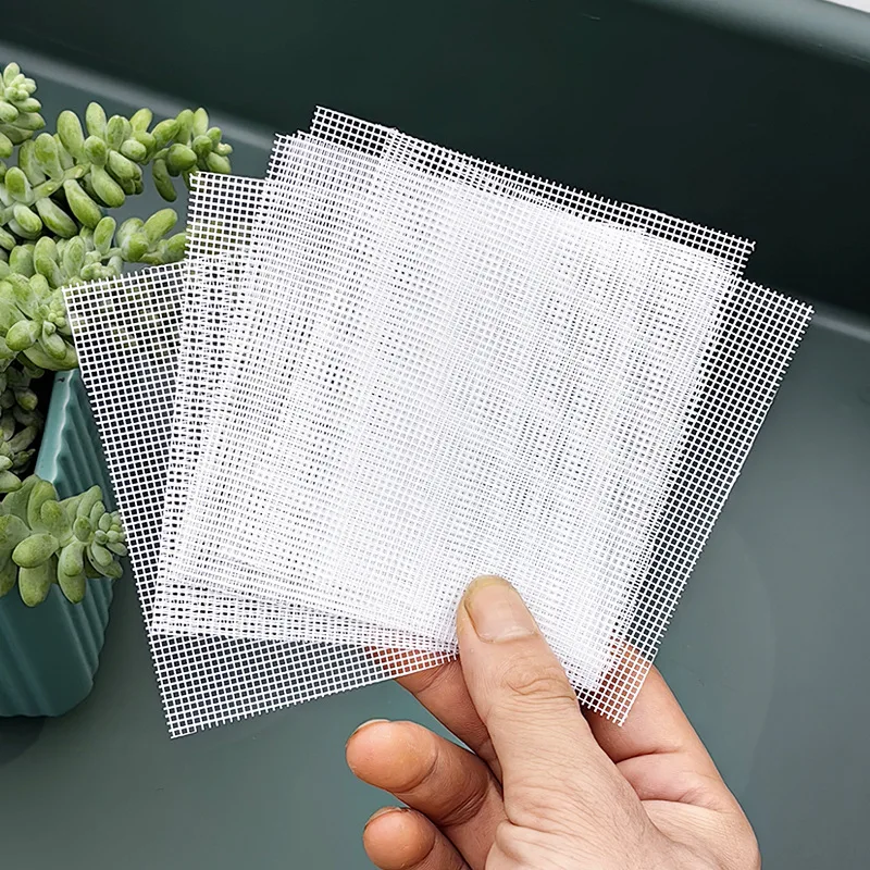 50pcs Pot Hole Mesh Pad Mat Grid Drainage Hole Screen for Pot Bottom Prevent Soil Loss Anti Bonsai Flower Plant Gardening Tools