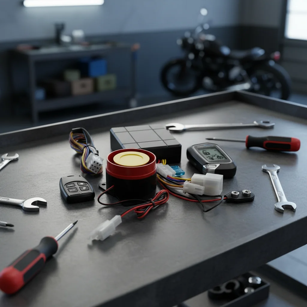 Motorcycle Anti-theft Device Two-way LCD Display One-button Start Remote Alarm 12V System