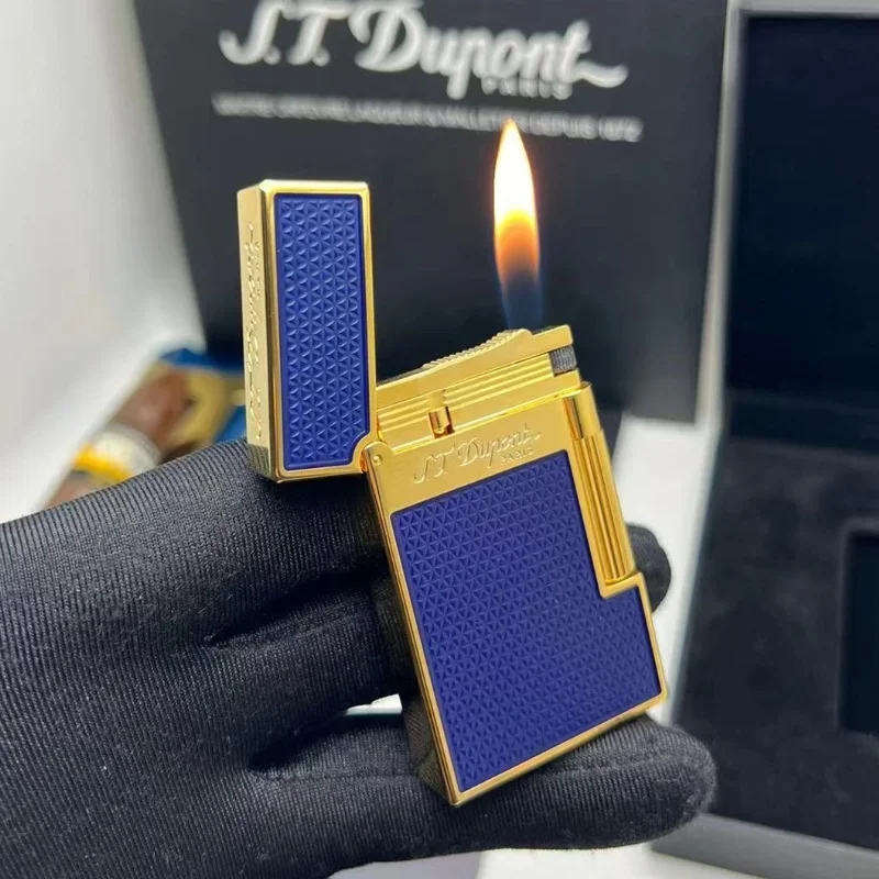 S.T. Dupon Luxury Metal Bright Sound Gas Lighter Grinding Wheel Ignition Portable Reflatable Lighter Men's Gift With Box