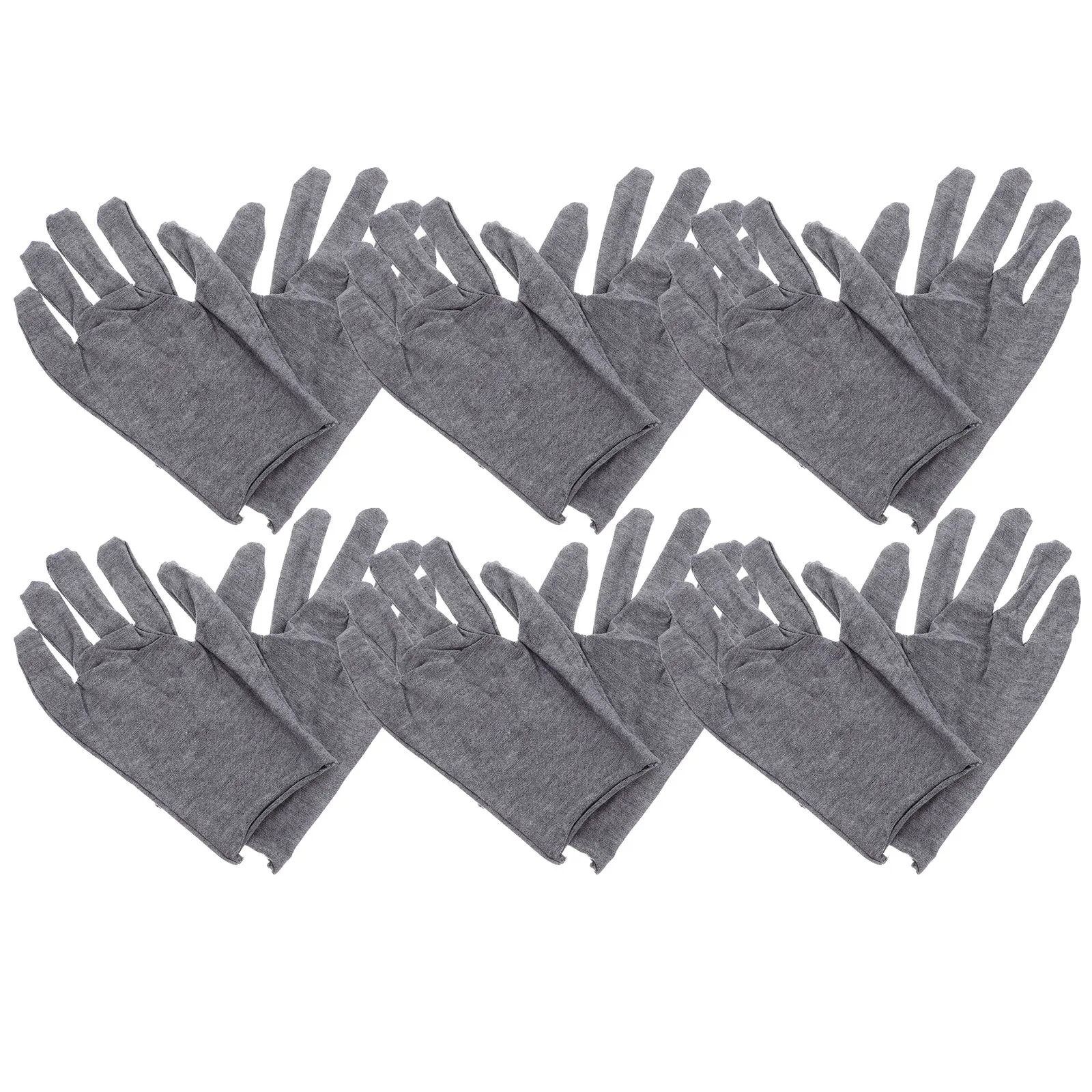 

12 Pcs Cotton Snowboard Gloves Men Gloves Soft Breathable Antislip Traffic Control Labor Protection Gardening Construction