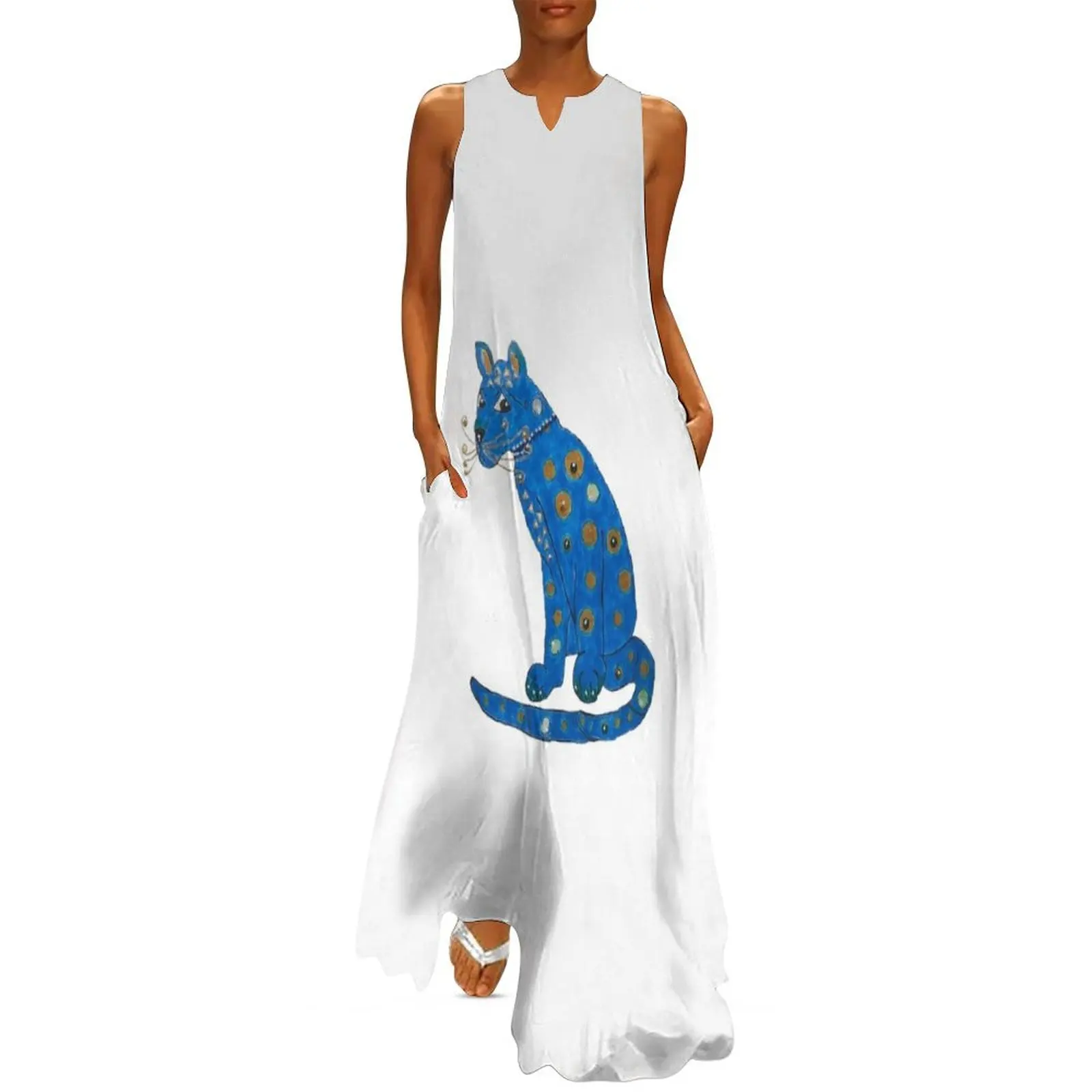 

blue cat Long Dress Women's evening dress women's summer dresses 2025 Dress