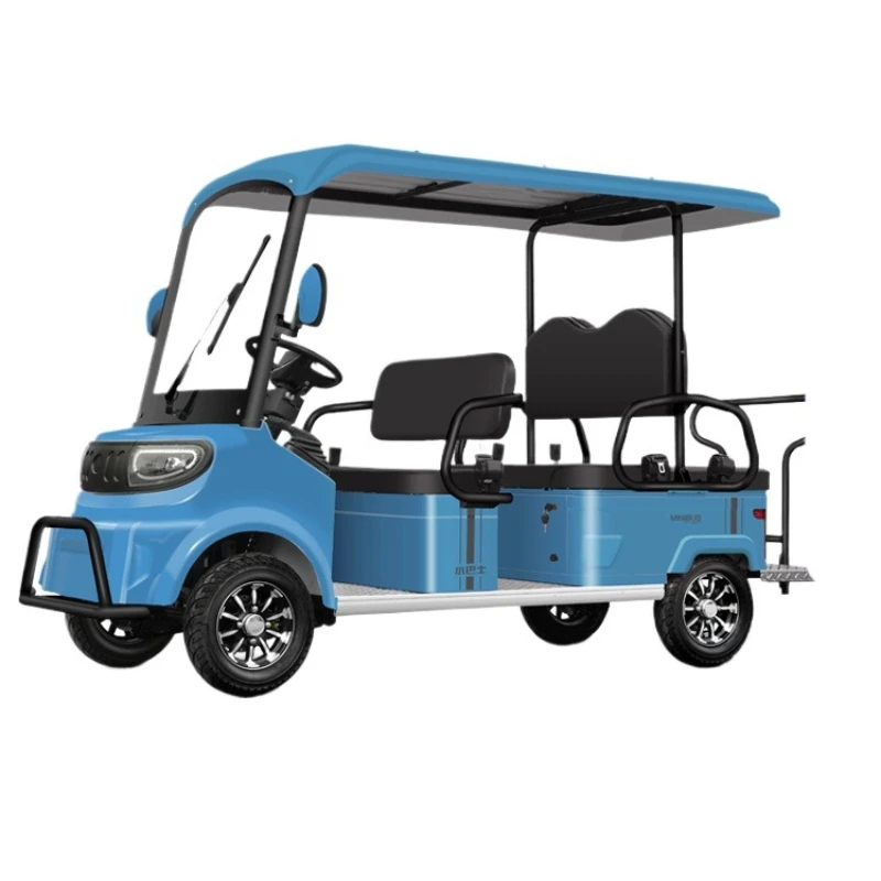 

New minibus M8 electric four-wheel sightseeing four or six-seat tour car, patrolling the elderly