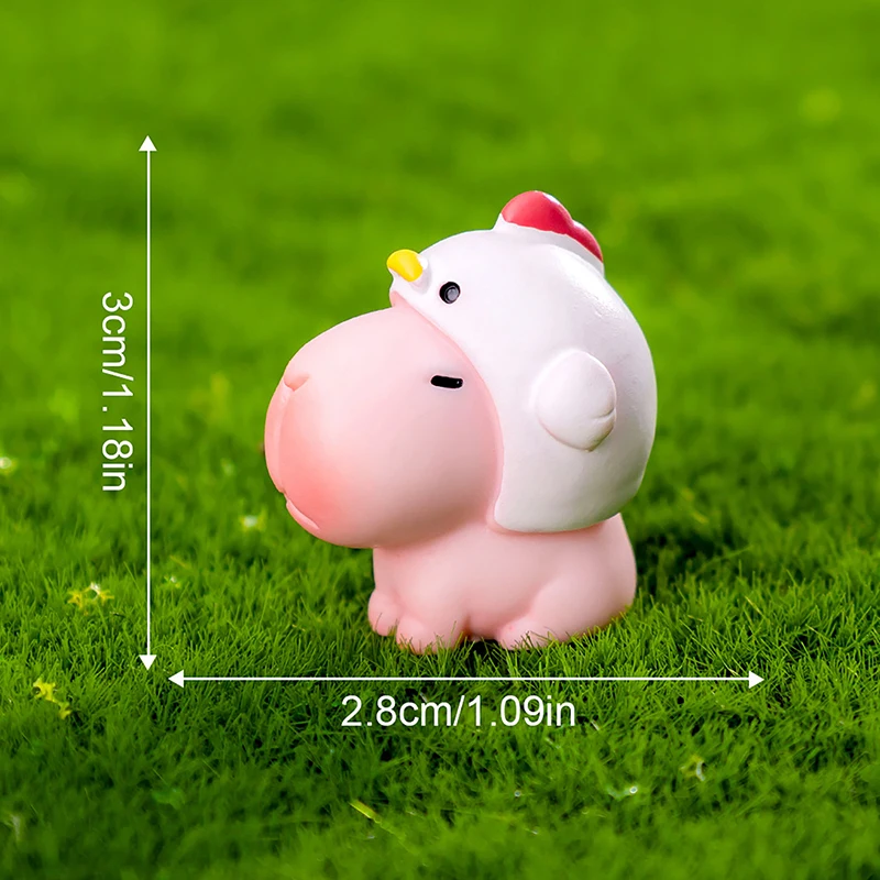 Modelo de animales de simulación de capibara, Mini figuras de acción de capibara, decoración del hogar, regalo para niños, microadorno de paisaje DIY