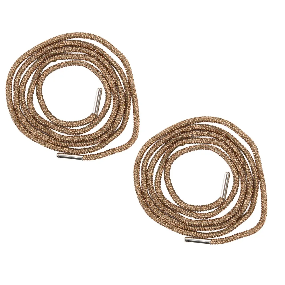 2pcs 47.2in(120cm) Round Shoe Laces Bling Crystal Shiny Glitter Glitter Shoe Laces DIY Replacement Crystal Shoe Laces Clothes