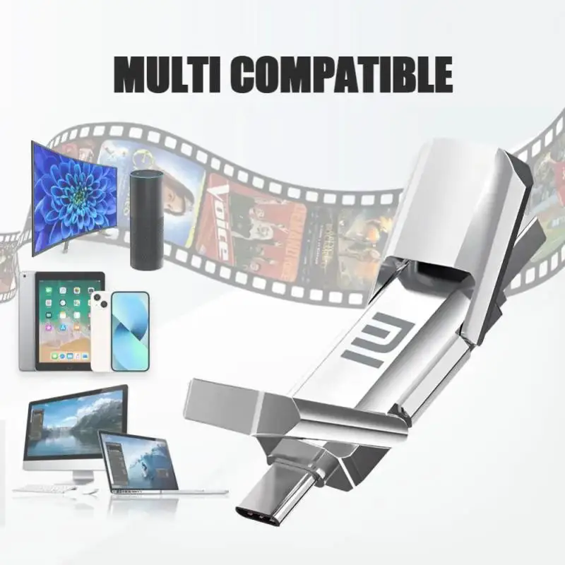 XIAOMI Mijia USB 3.1 Flash Drive 2TB High-Speed Pen Drive 1TB Metal Waterproof Type-C USB Memory For Computer Storage Devices
