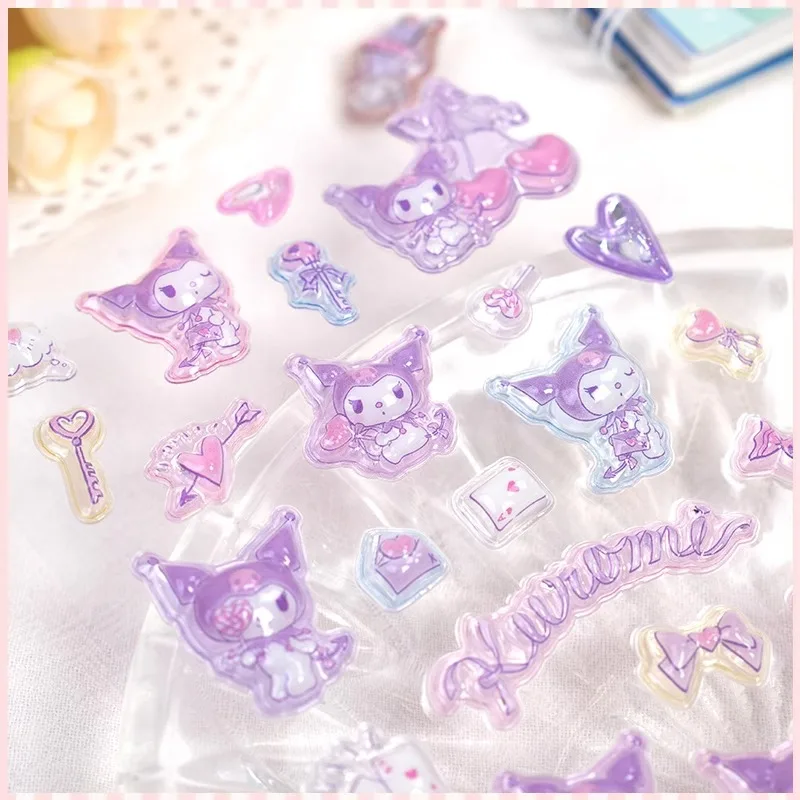 ميلودي كورومي ثلاثية الأبعاد الإغاثة تنقش ملصقات متعة Diy بها بنفسك ديكور جراب هاتف دفتر زجاجة ماء ملصق مقاوم للماء دائم ملصق هدية