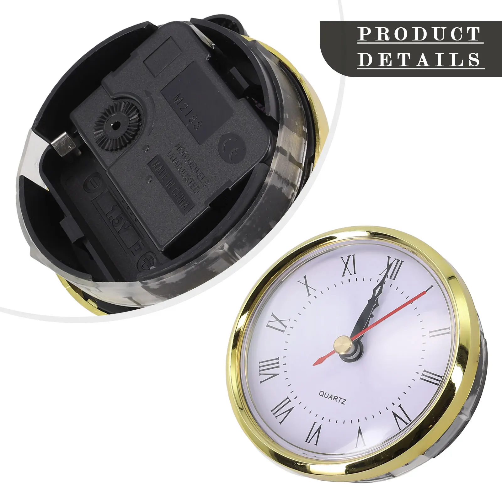 Quartz Clock Set Clock Insert DIY Inlaid Circular Watch Movement Numeral Quartz Clock Insert Craftsmanship Clock